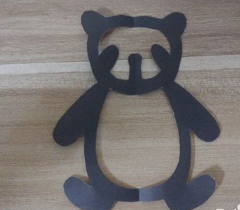 动物剪纸教程-可爱的熊猫