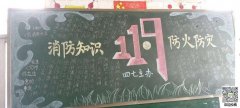 消防主题小学生黑板报-关