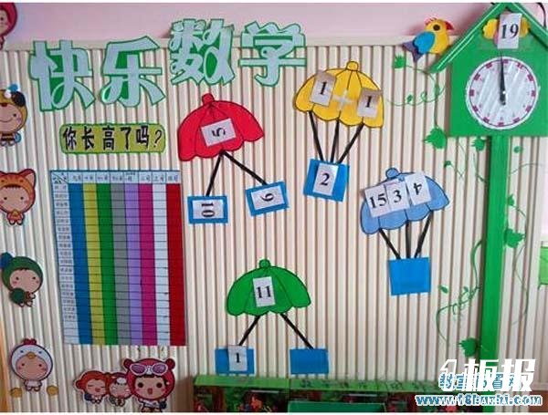 幼儿园数学区域环境创设案例图片：快乐数学