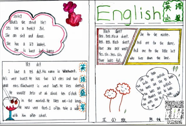 五年级英语手抄报_学好英语