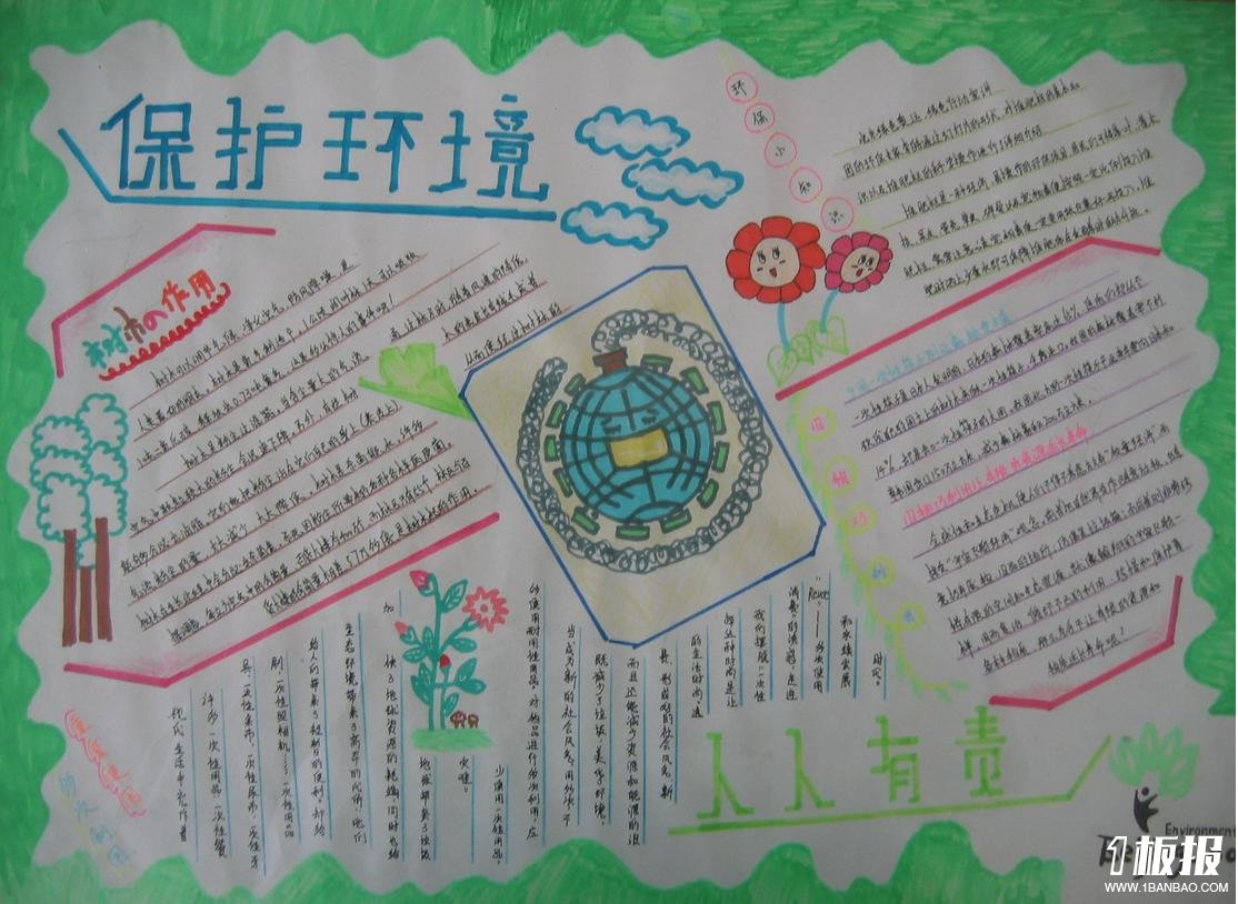 小学生世界环境日手抄报-保护环境