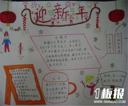 
迎新年手抄报：新春贺喜
