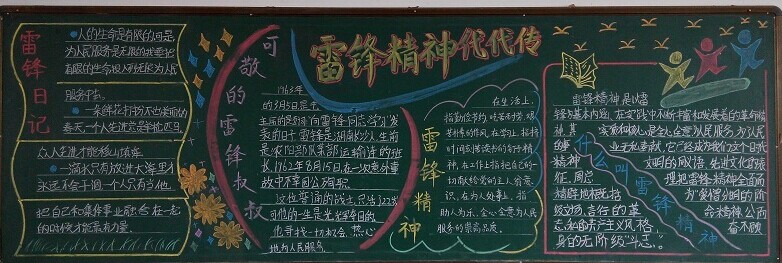 
学雷锋黑板报：团结友爱
