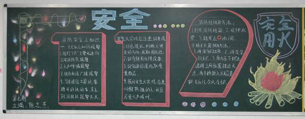 
消防安全黑板报：遭遇火海十招避险
