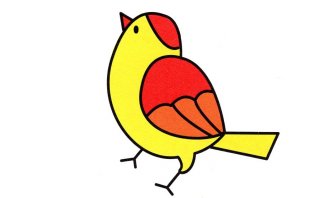美丽的黄鹂鸟简笔画的画