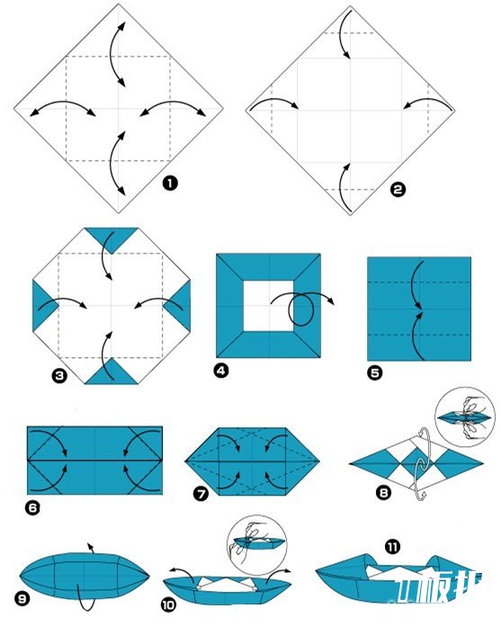 纸船的折叠方法2