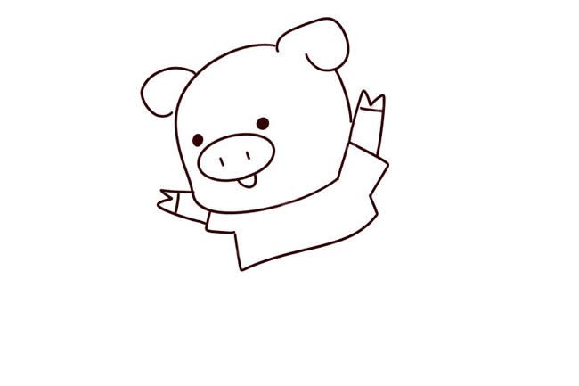 快乐的小猪简笔画3