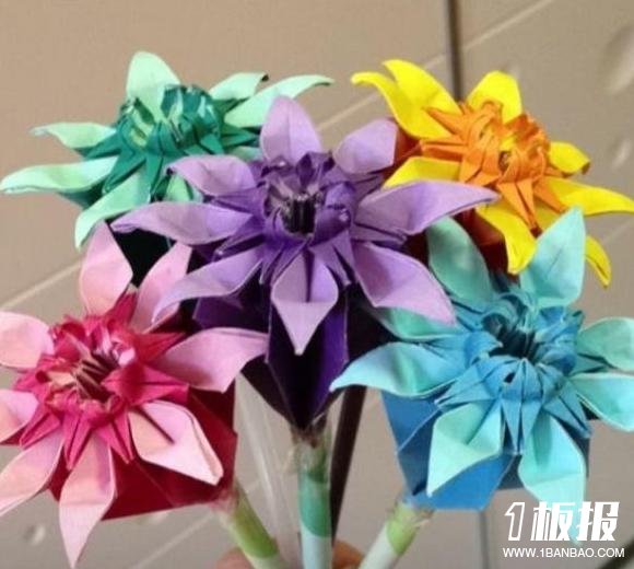 菊花手工折纸制作步骤图片