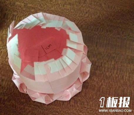 手工自制折纸立体蛋糕图解法