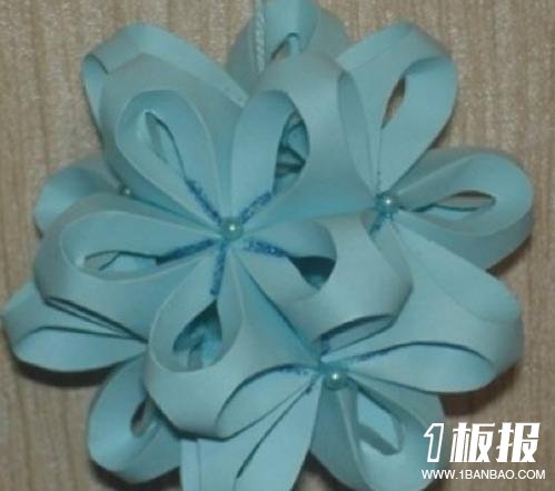 手工立体卡纸花球的做法