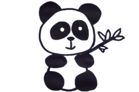 卡通熊猫简笔画步骤6