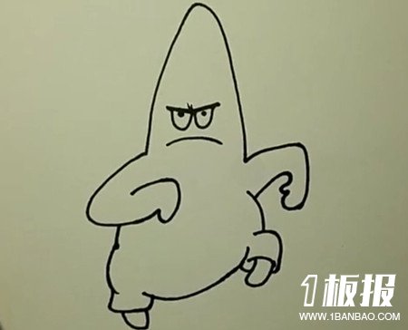 派大星简笔画步骤图解5