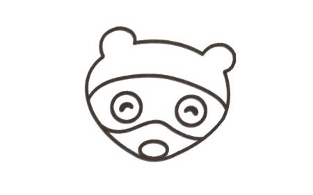 浣熊的简笔画2