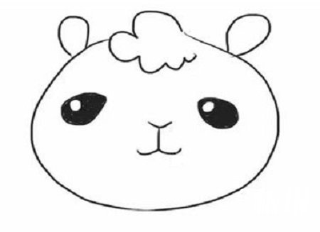 羊驼简笔画怎么画3