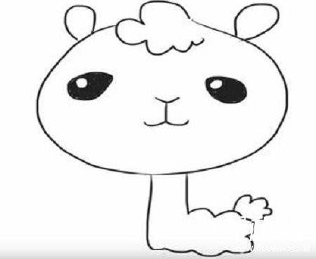 羊驼简笔画怎么画5
