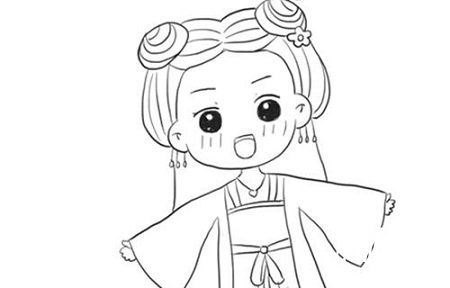 花千骨简笔画步骤4