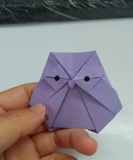 立体猫头鹰的折法