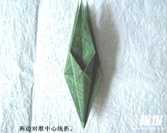 康乃馨花萼的折法图解