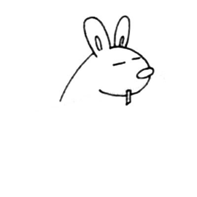卡通袋鼠简笔画2