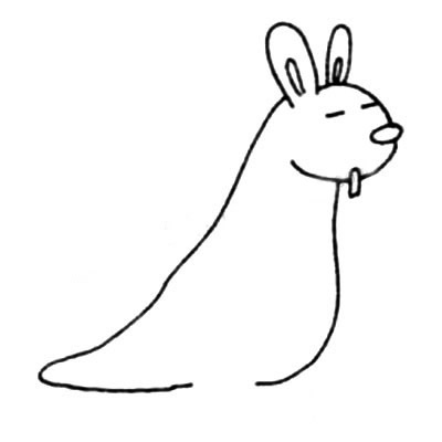 卡通袋鼠简笔画3