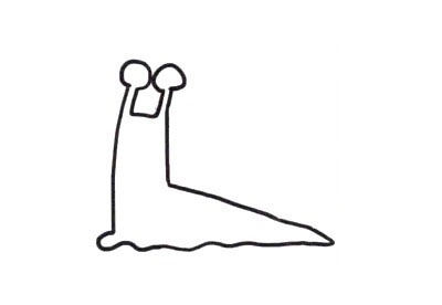 卡通蜗牛简笔画步骤2