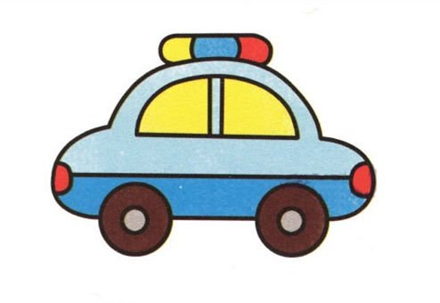 怎么画警车简笔画步骤6