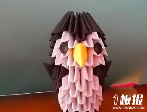 怎么折立体企鹅宝宝