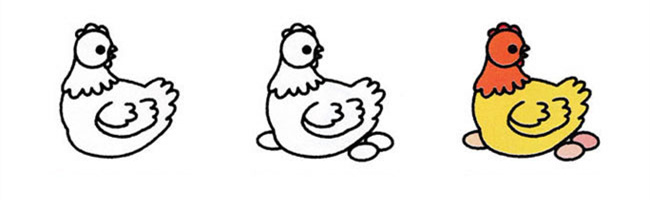 母鸡下蛋简笔画2
