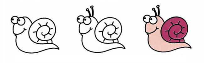 蜗牛简笔画步骤图2