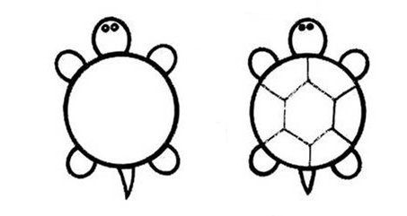 简单的乌龟简笔画的画法步骤3