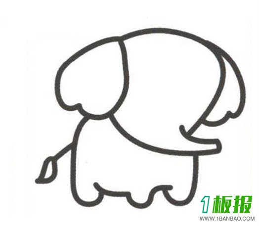 小象怎么画简笔画3