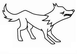 狼的简笔画画法步骤5
