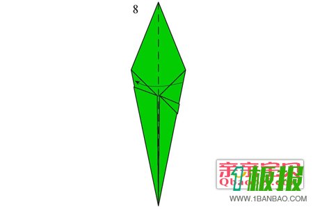 折纸玫瑰花步骤图解8