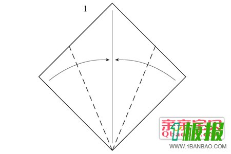 折纸玫瑰花步骤图解1