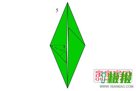 折纸玫瑰花步骤图解5