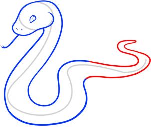 可爱小蛇简笔画5