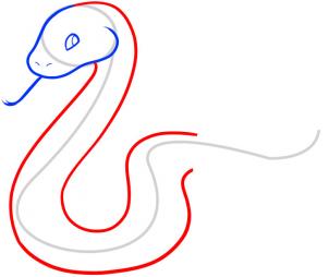 可爱小蛇简笔画4
