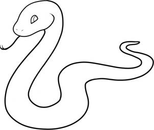 可爱小蛇简笔画6