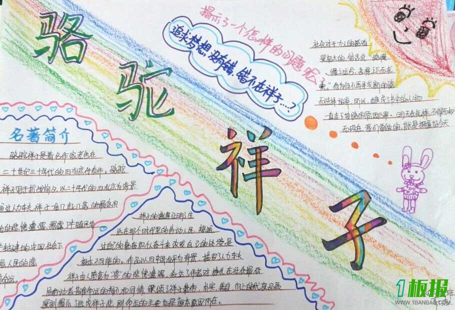 骆驼祥子手抄报图片1