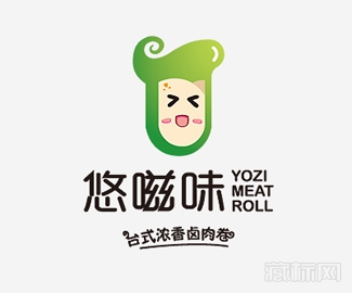 悠嗞味卡通logo设计