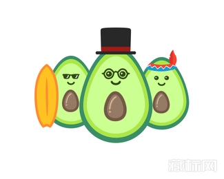 Avocode Stickers蛋蛋logo设计